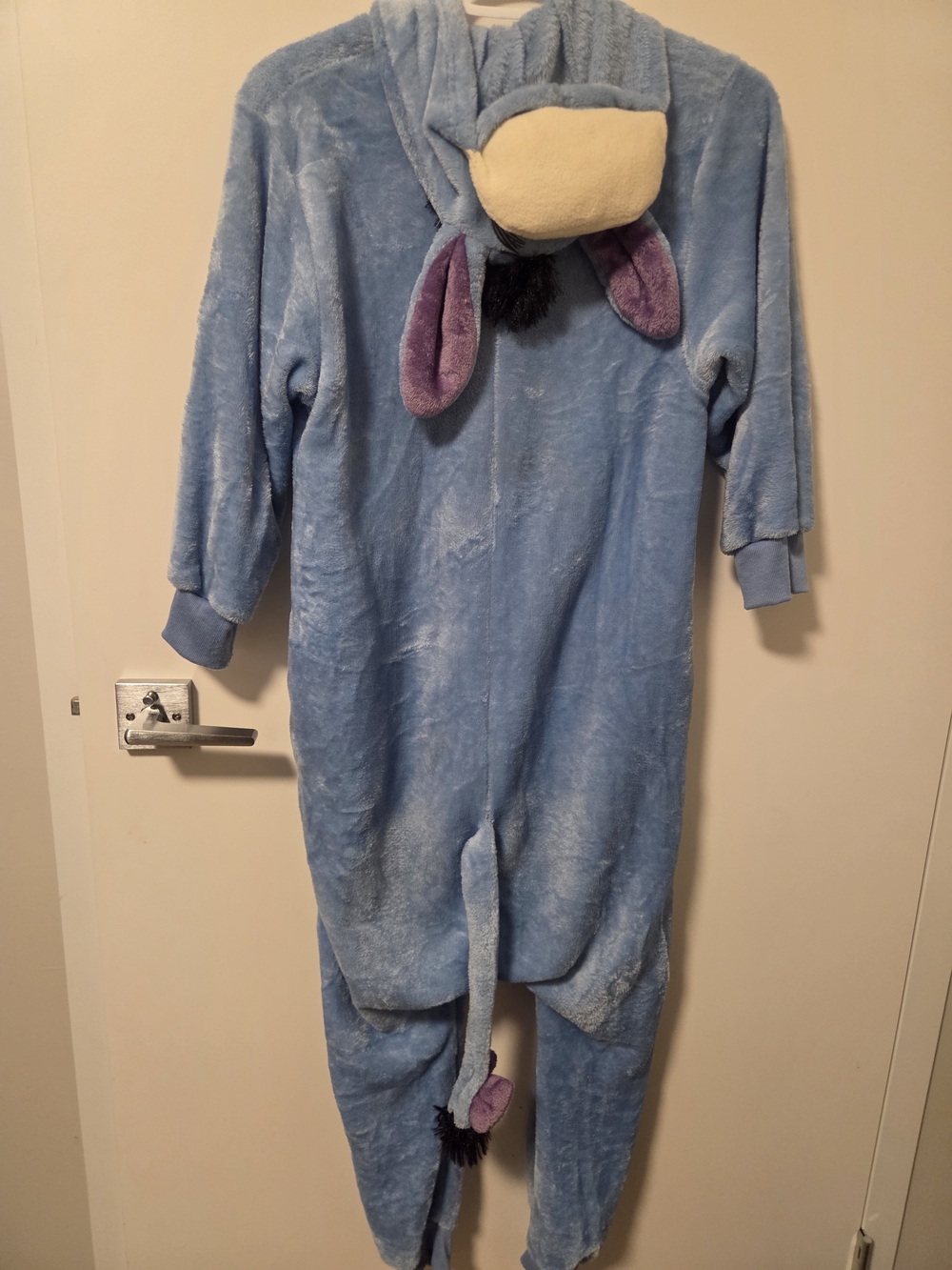 Kids Blue Eeyore-Inspired One-Piece Plush Jumpsuit